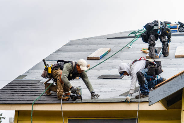 Professional Gutter Installation technician working in Bailey Island, ME